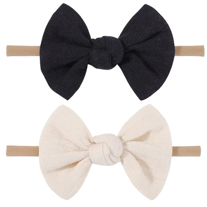 Soft Headbands Baby Girls Nylon Headband With Hair Bow Hairbands Hair Accessories For Newborn Infant Toddler Kids