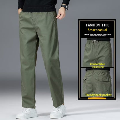 Men's Casual Loose Straight-Leg Wide-Leg Plus-Size Pants