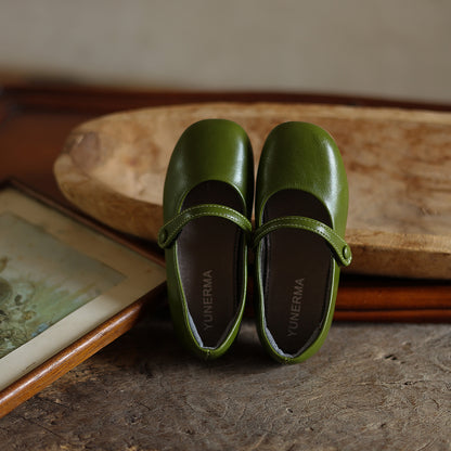 Autumn New Vintage Velcro Leather Shoes Baby Spring And Autumn Foreign Soft Soled Shoes