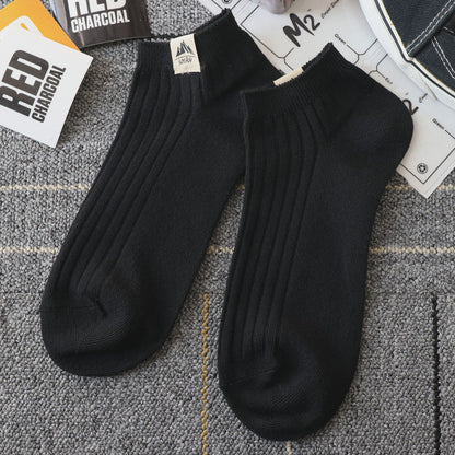 Mens Autumn Winter Thermal Cotton Breathable Socks With Odor-Resistant Properties
