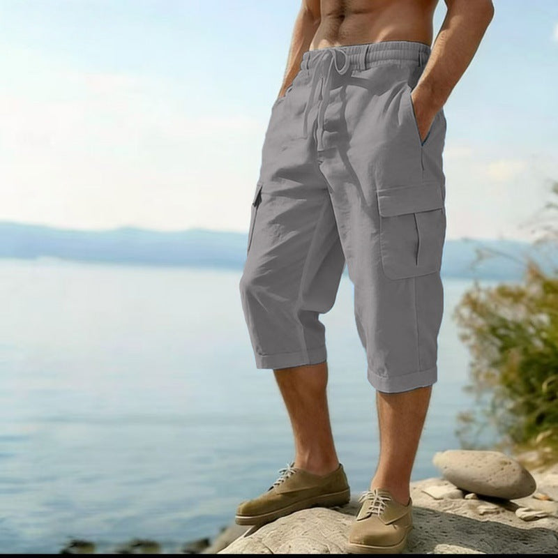 Multi-pocket Loose Casual Trend Wide-leg Pants