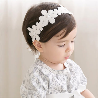 Baby Girls Cute Bow-knot Headband Soft Lace Floral Hairbands Newborn Infant Toddlers Kids Hair Accessories