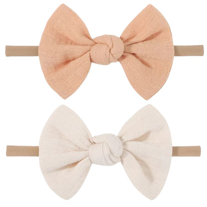 Soft Headbands Baby Girls Nylon Headband With Hair Bow Hairbands Hair Accessories For Newborn Infant Toddler Kids