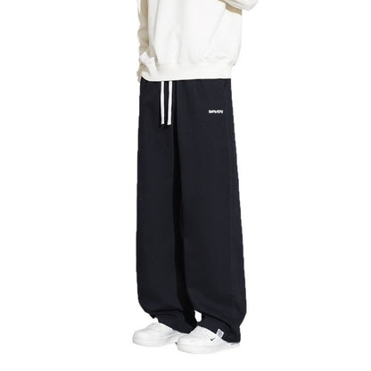 Loose-fitting Versatile Straight-leg Wide-leg Mens Trousers
