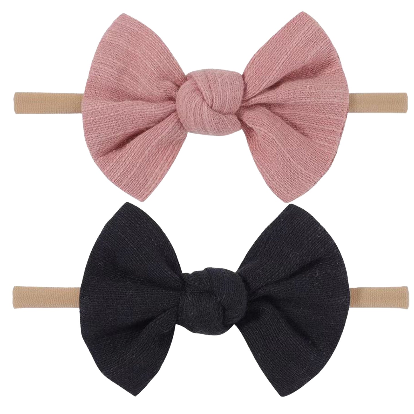 Soft Headbands Baby Girls Nylon Headband With Hair Bow Hairbands Hair Accessories For Newborn Infant Toddler Kids