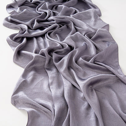 New Style Crinkled Satin Scarf With A Silky Smooth Feel, Perfect As A Headscarf Or Shawl