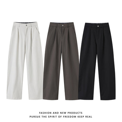 Straight-leg Dress Pants Men's Loose Casual Trousers