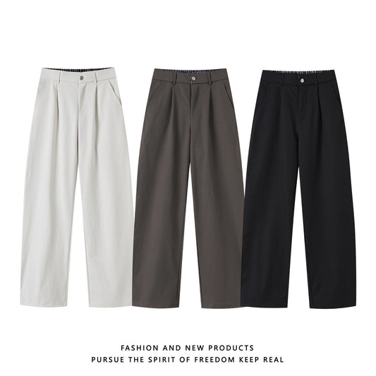 Straight-leg Dress Pants Men's Loose Casual Trousers
