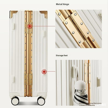 Suitcase Large Capacity Aluminium Frame Luggage