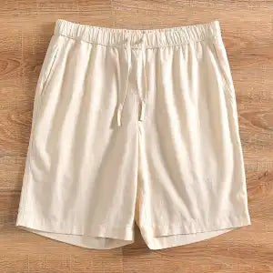 Summer Men's Fashion Linen Shorts Cropped Pants
